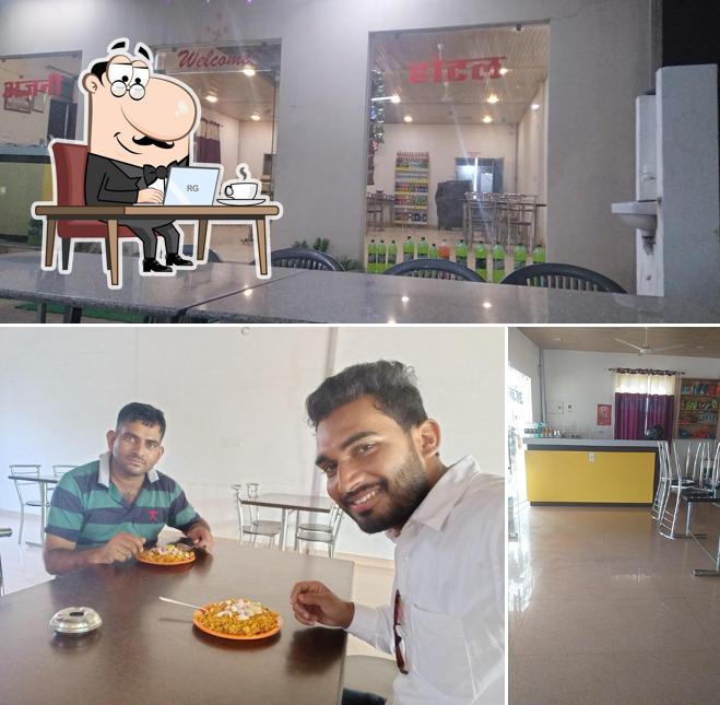 The interior of Anjani Hotel & restaurent