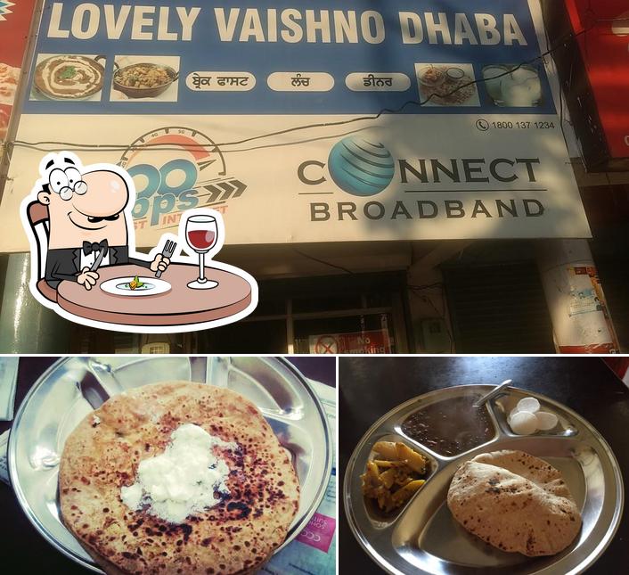 This is the photo displaying food and exterior at Lovely Vaishno Dhaba