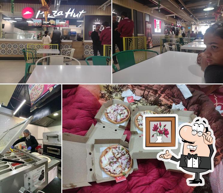 The interior of Pizza Hut Amolak Towers, Solan