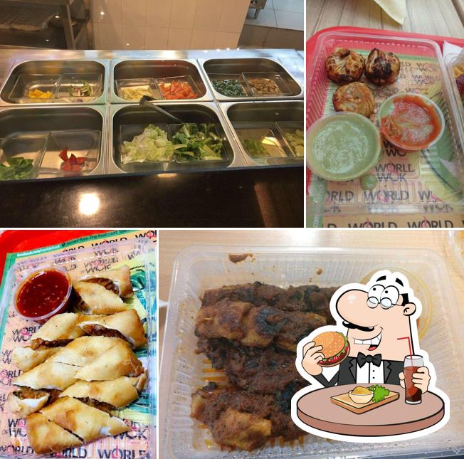 Try out a burger at World of Wok