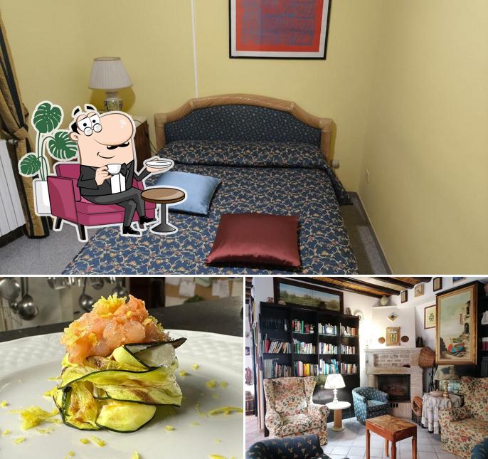 La interni e cibo del ristorante