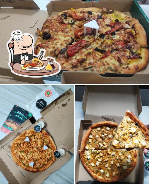 Pick various types of pizza