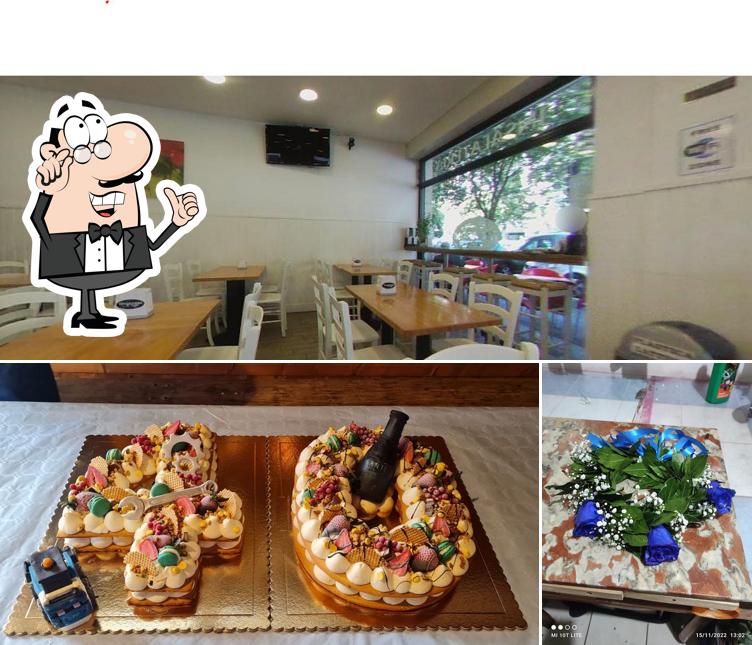 Questa è la foto che raffigura la interni e cibo di Tentazioni & Caffè Roma