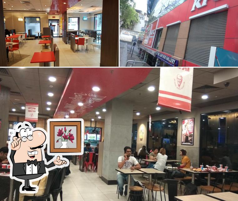 Take a seat at one of the tables at KFC