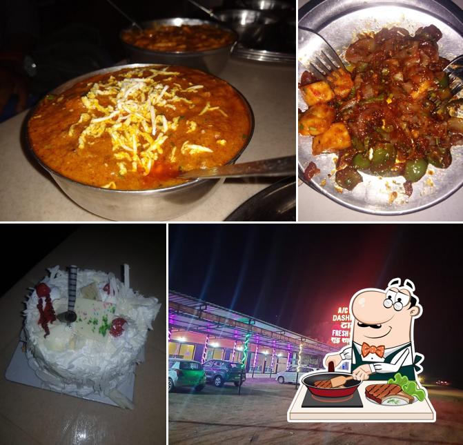 Order meat dishes at Dashmesh Dhaba (pure veg)