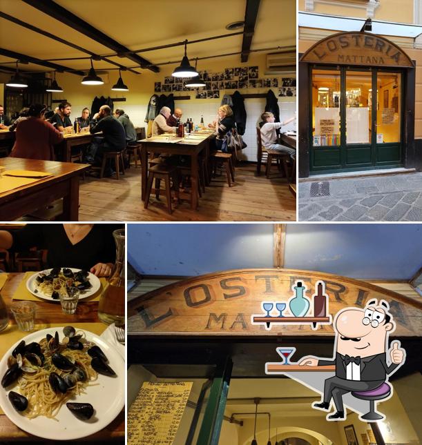 Gli interni di Osteria Mattana