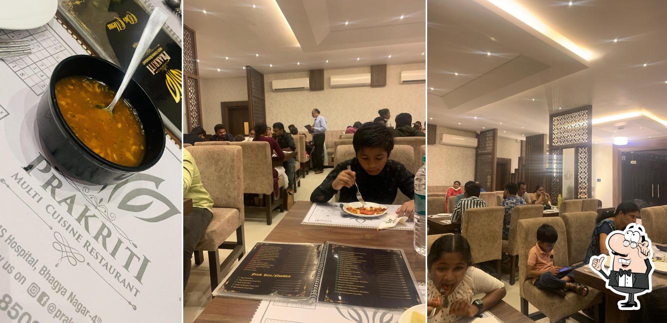 The interior of Prakriti Multicuisine Restaurant