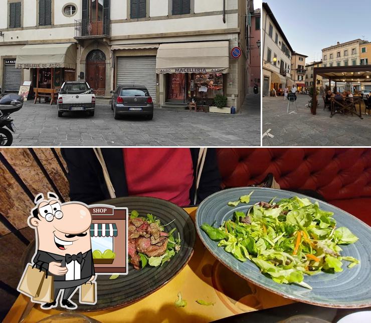 Tra le varie cose da Le delizie del nero si possono trovare la esterno e tavolo da pranzo