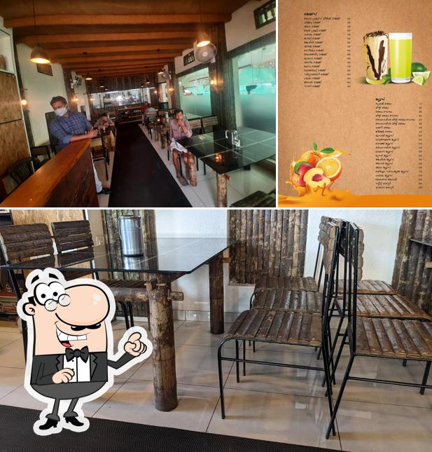 The image of interior and beverage at OMICHO (Olapurayile Meenum Chorum)