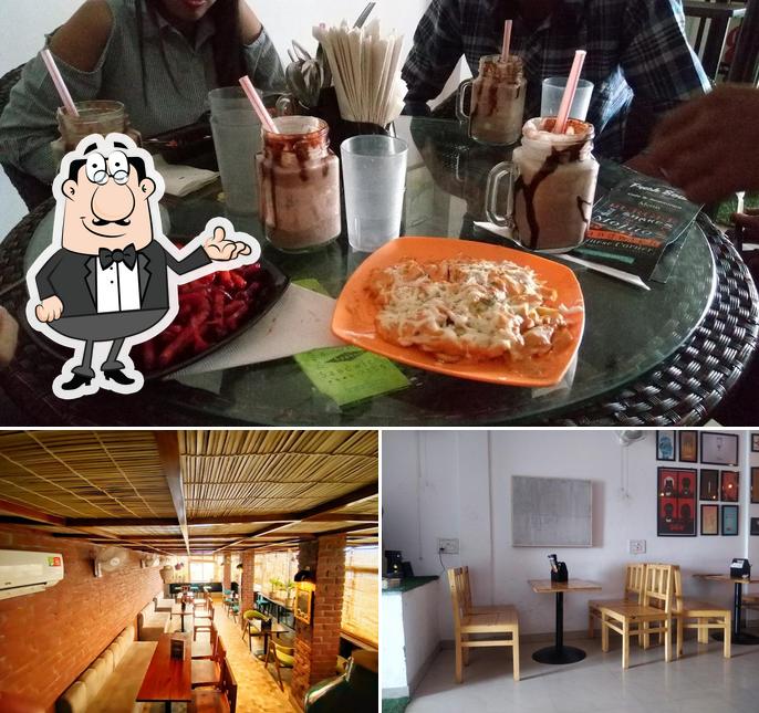 The photo of interior and drink at FRESH BOWL