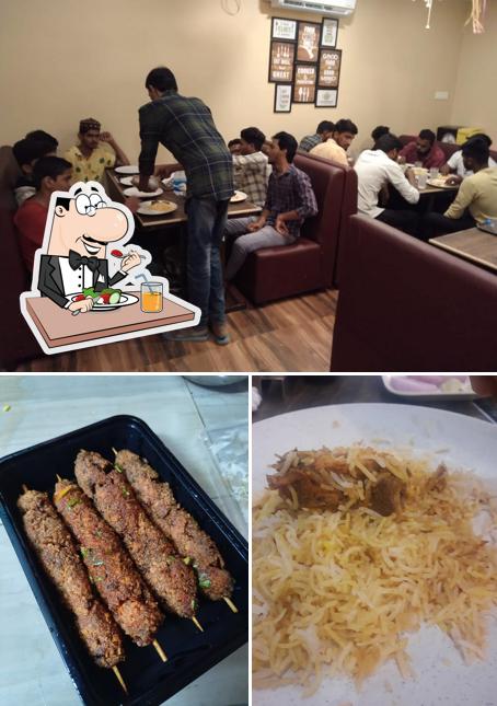 The picture of food and interior at Top Bucket Biryani