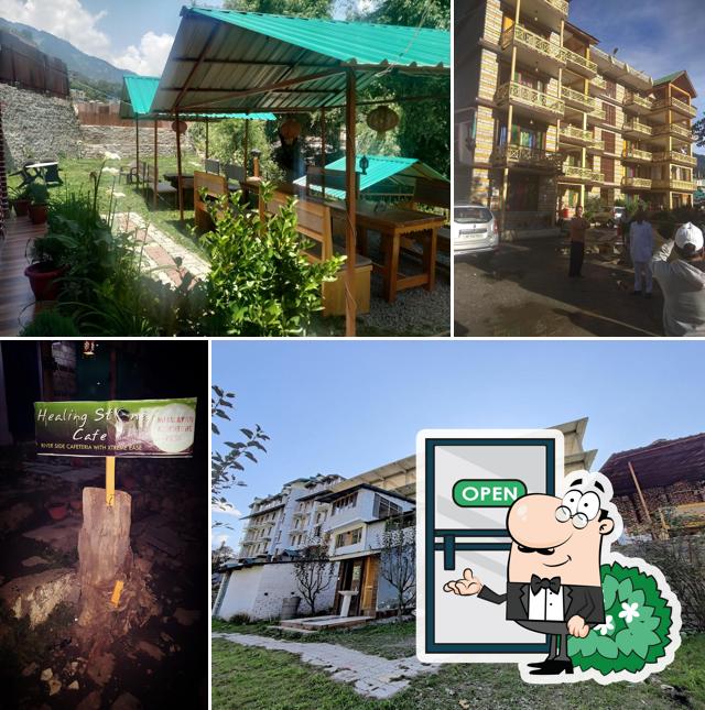You can get some fresh air outside Healing Stone Cafe & Restaurant