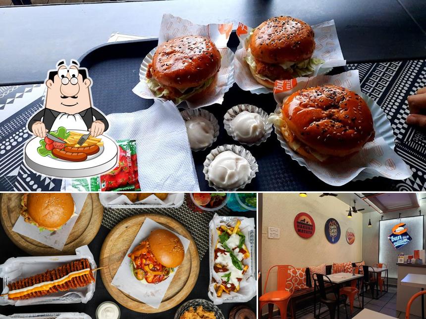 This is the picture displaying food and interior at Bun in a million