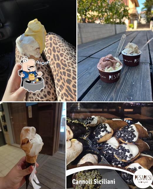 Platti al Gelateria Pesaresi