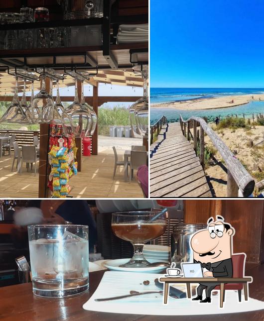 Questa è la immagine che mostra la interni e cibo di CHIDRO BEACH CLUB