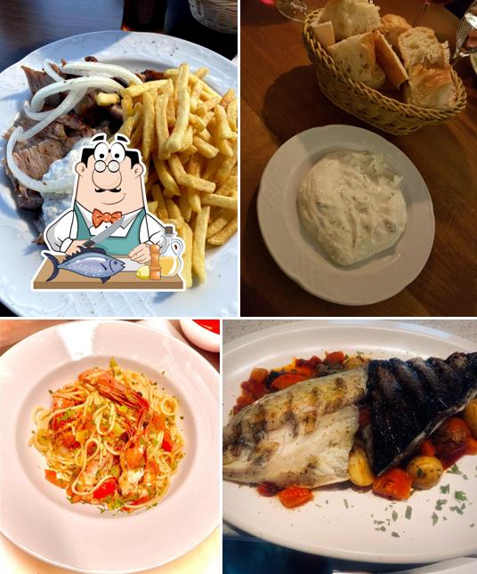Gegrillter lachs im Dionysos