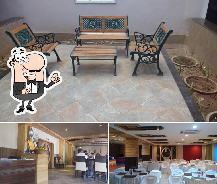 The interior of Gangotri palace hotel