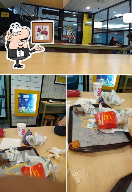 The interior of Mcdonald's