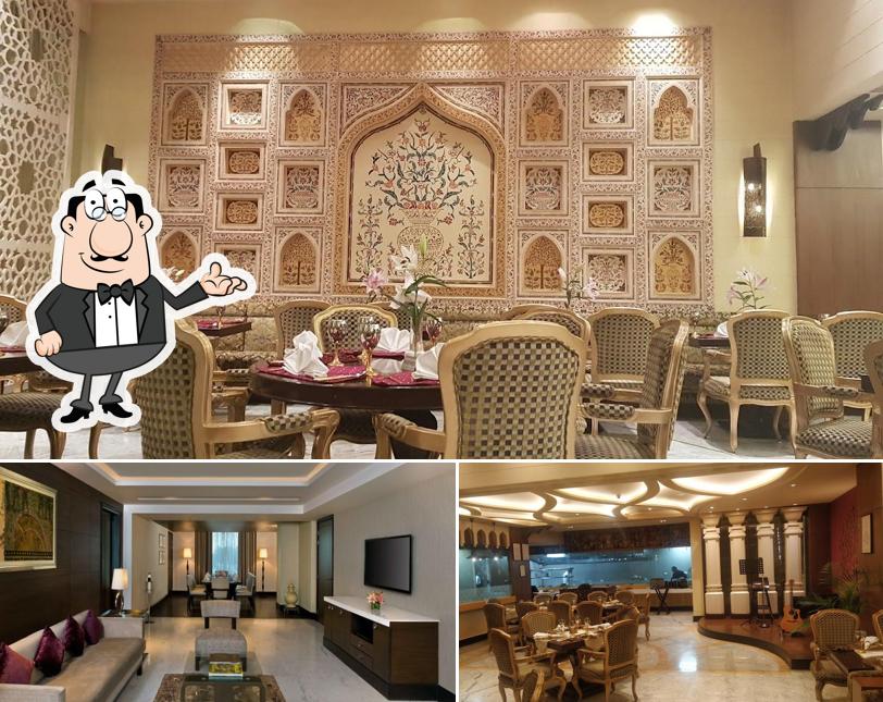Take a seat at one of the tables at Daawat-E-Nawab