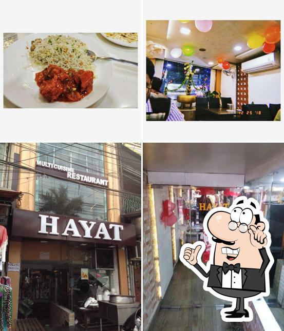 Take a seat at one of the tables at Hayat