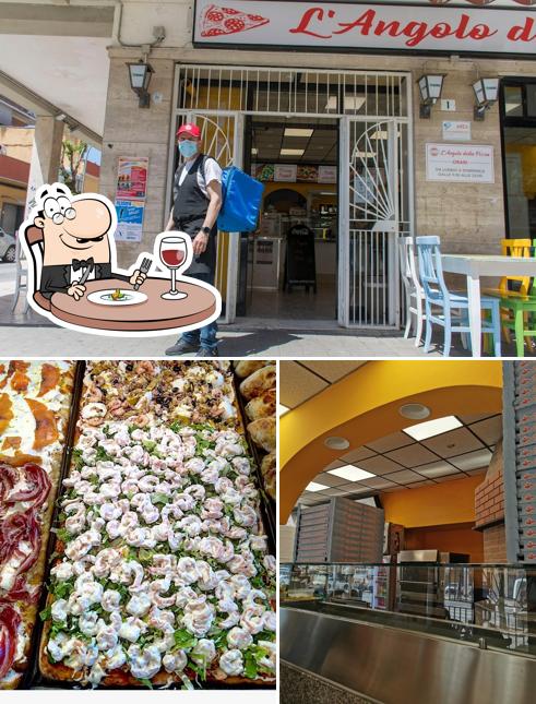 La foto di cibo e interni da L'angolo Della pizza