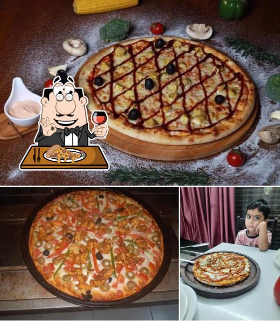 Order pizza at Dosai pure veg restaurant