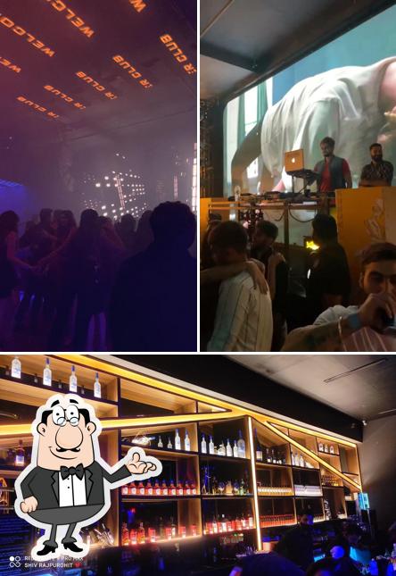 Take a seat at one of the tables at G Club