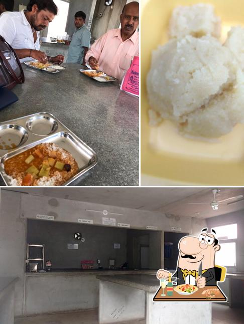 The picture of food and interior at Indira Canteen