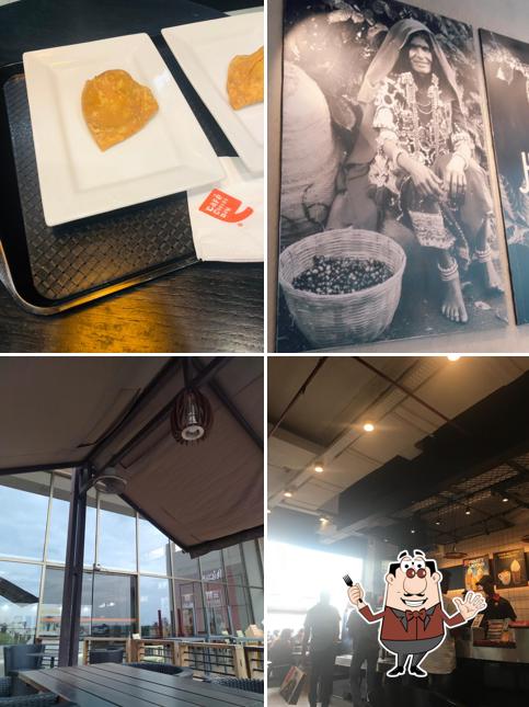 The image of food and exterior at Café Coffee Day