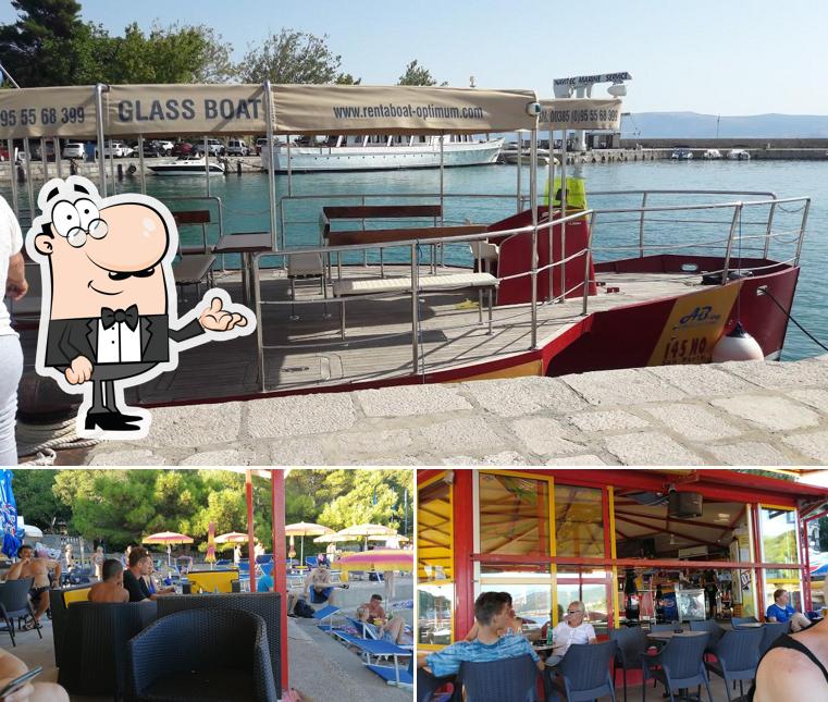 Gli interni di Lišanj Beach Bar