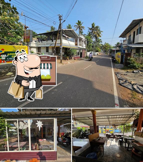 Take a look at the picture displaying exterior and interior at Homely Food Palace