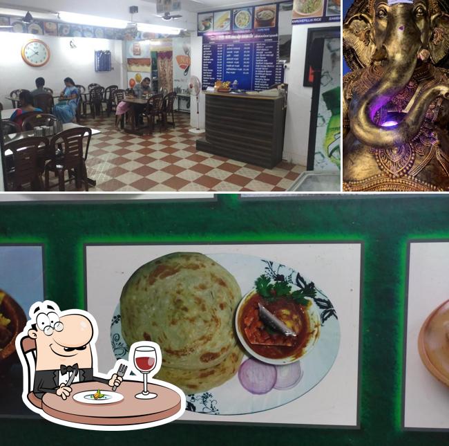 This is the image showing food and interior at Sri Ganesh Bhavan