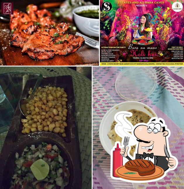 Get meat dishes at Ali Baba Caves