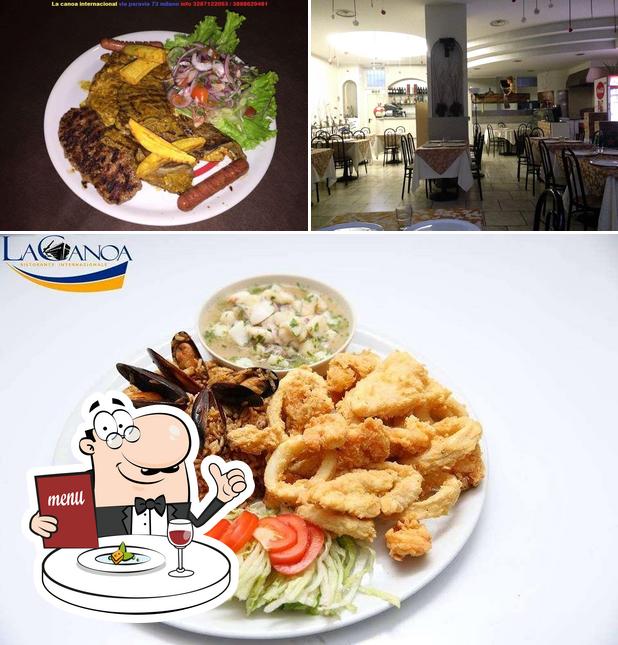 La cibo e interni del ristorante