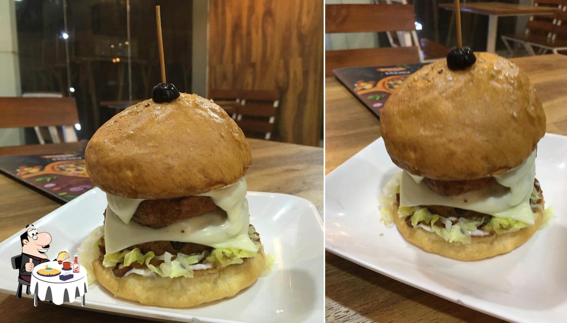 Get a burger at Pepe's pizza