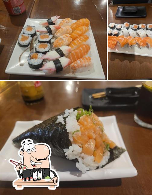 Rolos de sushi são servidos no Misú - Centro