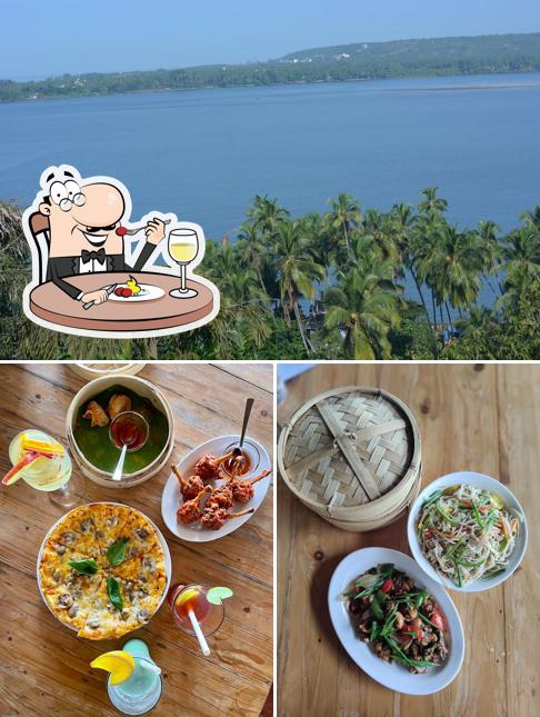 This is the image displaying food and exterior at Colina Cafe & Bar