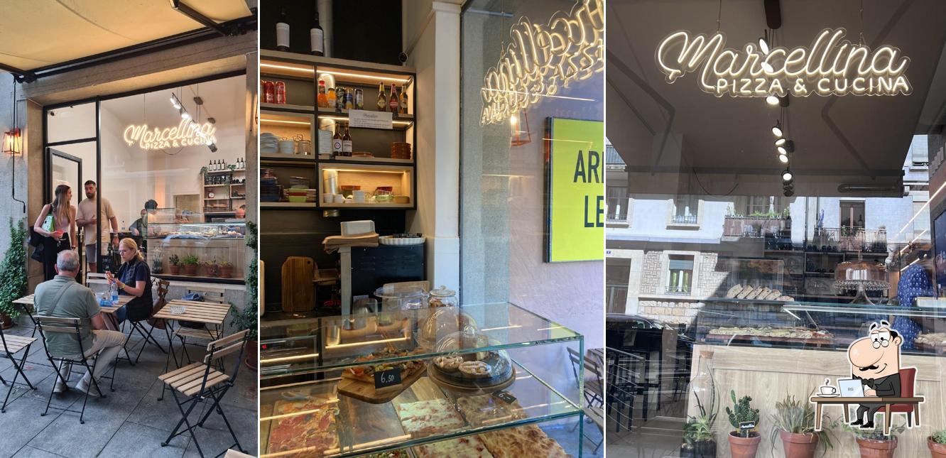 Gli interni di Marcellina pizza & cucina