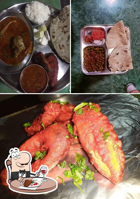 Get meat dishes at Om Sai Ram Zunka Bhakari