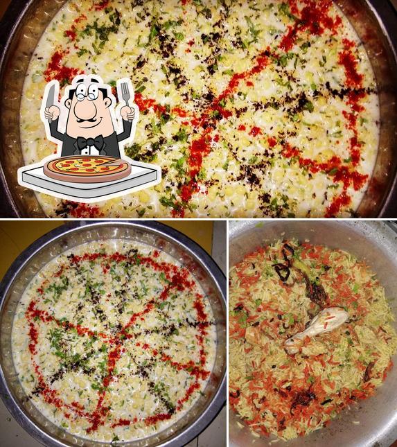 Pick pizza at Hungrill restaurant and cafe