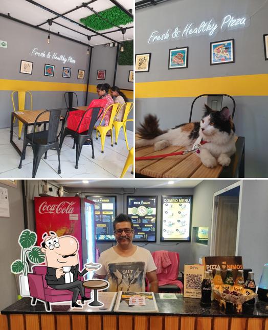 Check out how Pizza Nimos Best pizza Burger sandwich and momos, Best food in Vadodara looks inside