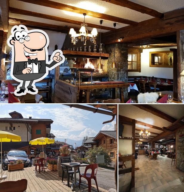 Gli interni di Restaurant les Chamois