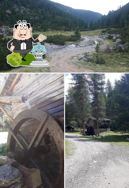 Gli esterni di Taverna alpina Mulini di San Martino