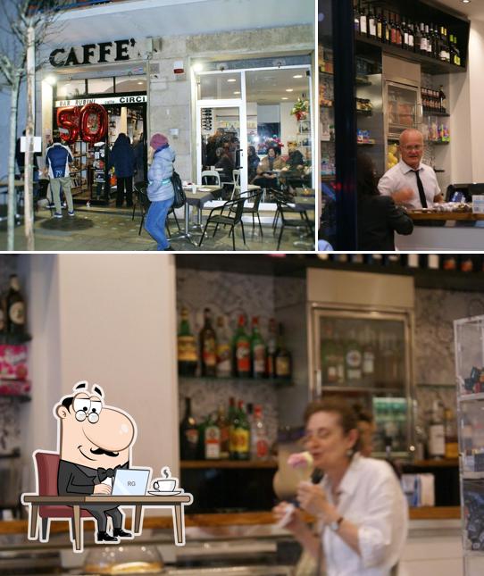 Gli interni di bar caffè rubini