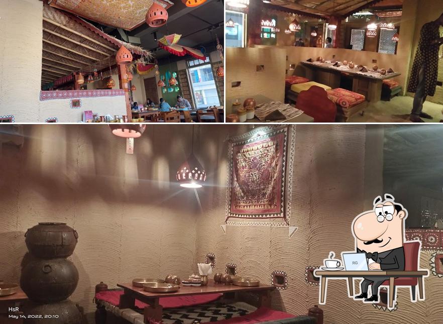 Take a seat at one of the tables at Shree Kismat Kathyawadi