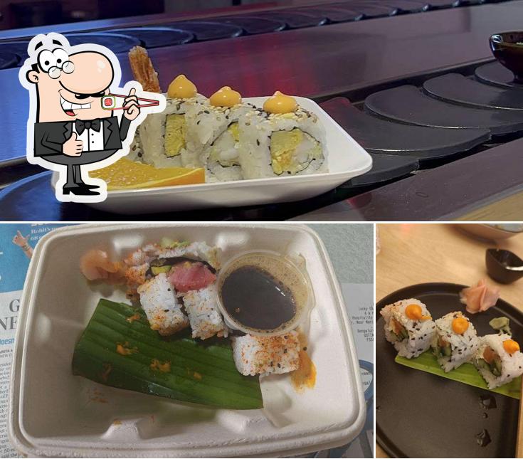 Sushi rolls are offered by Lucky Chan - Dimsum and Sushi Parlour