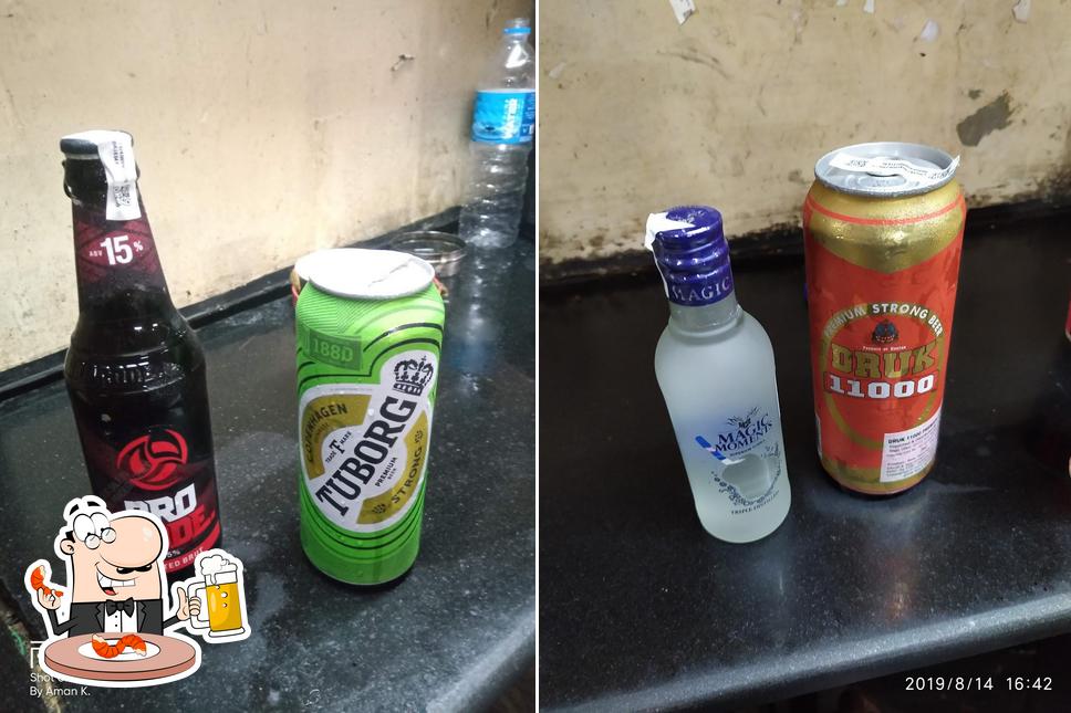 Order a glass of light or dark beer