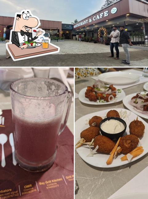 Take a look at the image showing food and exterior at The Bay Grill