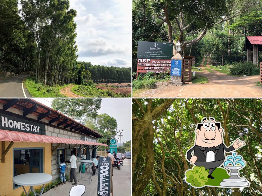 You can get some fresh air outside Cauvery Peak Cafe - Lakeview Village