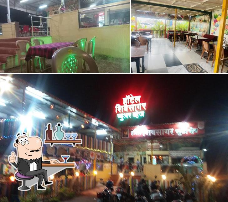 The interior of Hotel Shivsagar Pure Veg